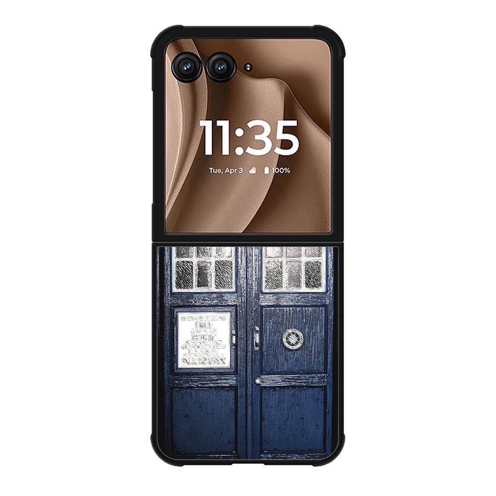 Dark Blue Tardis Doctor Who Toy Motorola Moto RAZR Plus 2025 Case