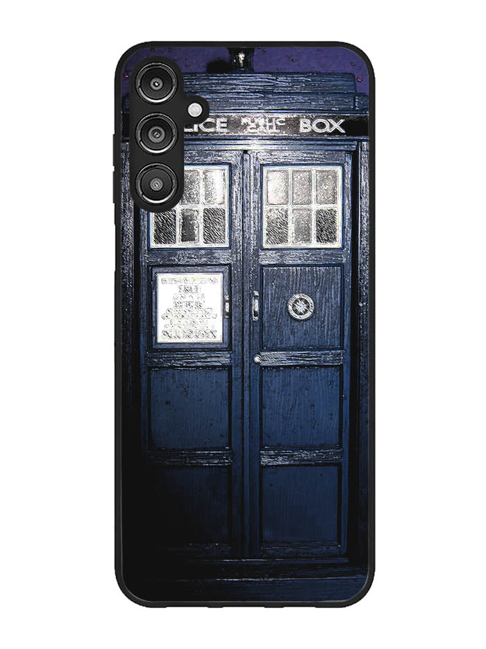 Dark Blue Tardis Doctor Who Toy Samsung Galaxy A14 5G Case
