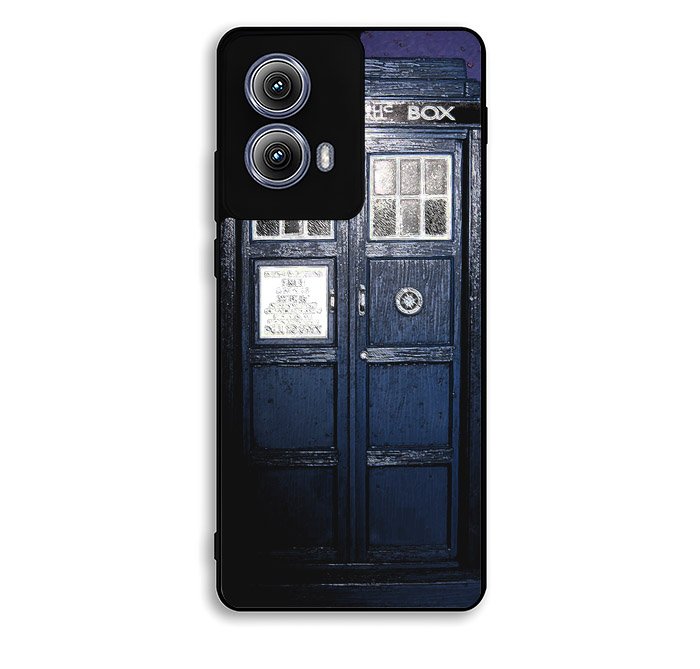 Dark Blue Tardis Doctor Who Toy Motorola Moto Edge 2024 Case DC0783