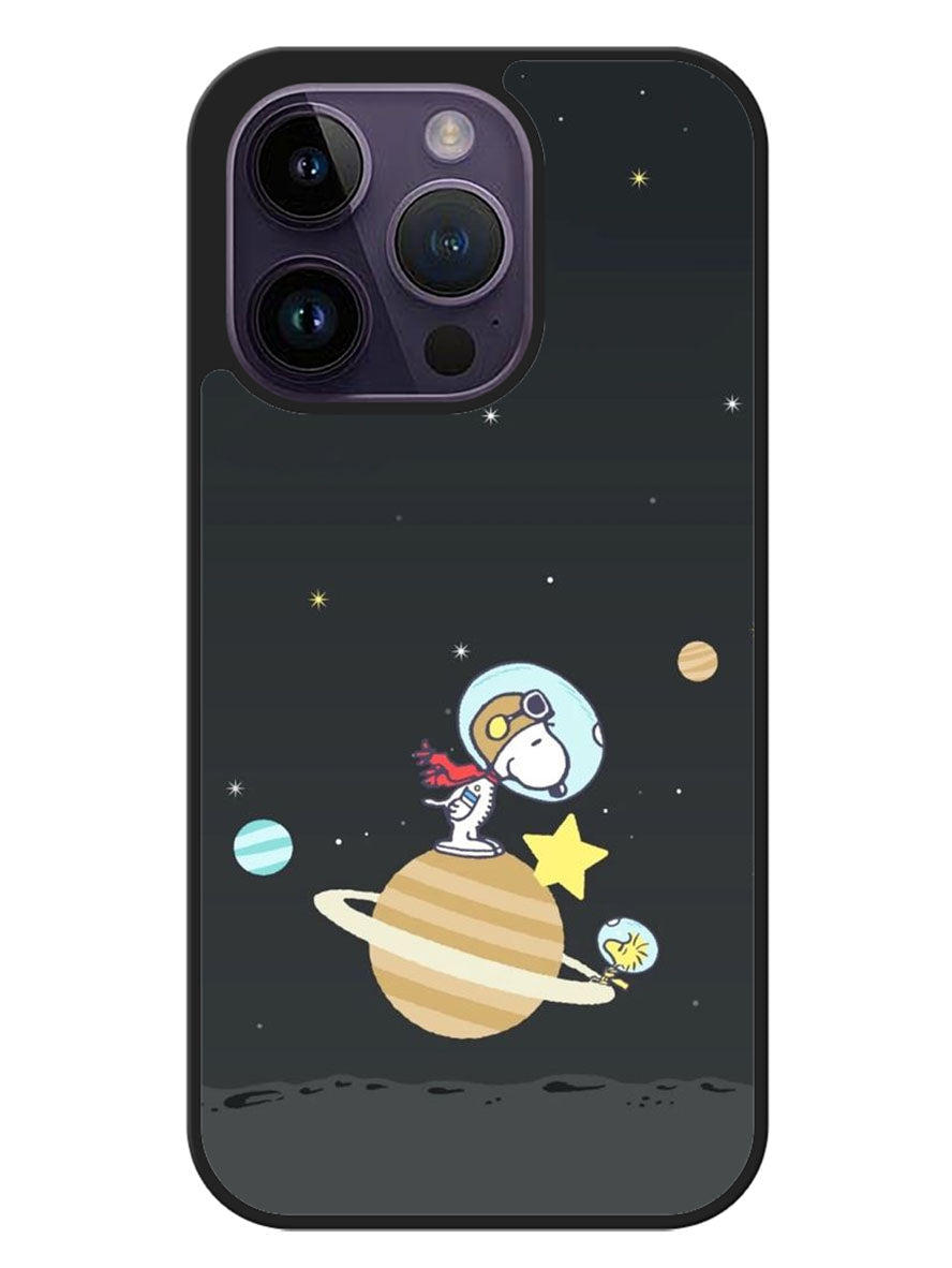 Snoopy In Galaxy Google iPhone 14 Pro Case