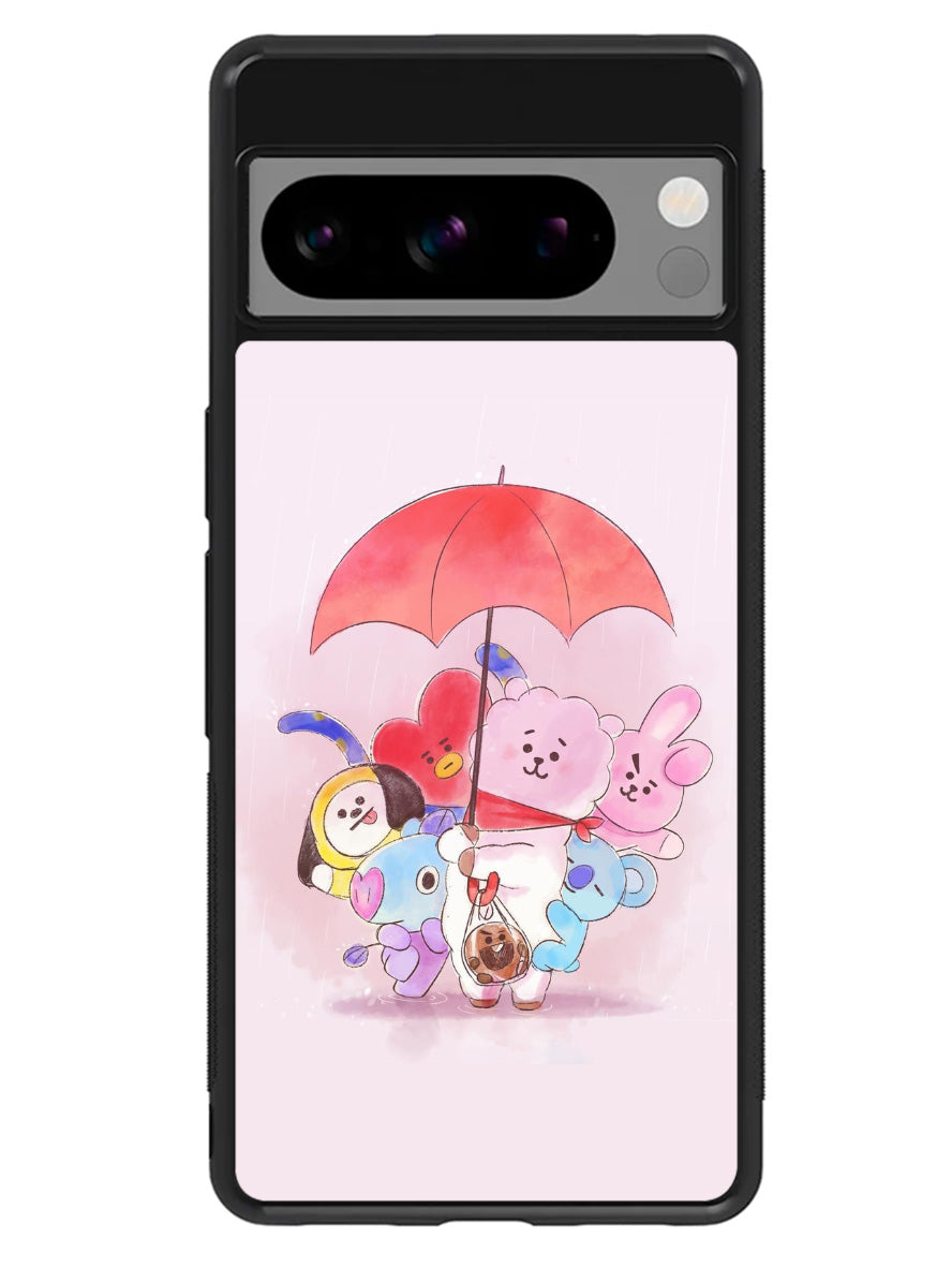 BT21 RJ Shooky Mang Koya Google Pixel 8 Pro Case