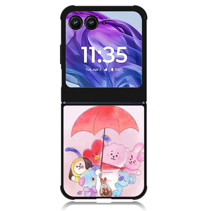 BT21 RJ Shooky Mang Koya Motorola Moto Razr Plus 2024 , Moto Razr+ 2024 Case