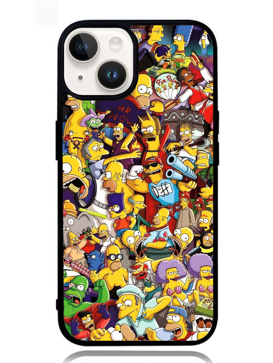 Simpsons All Characters iPhone 14 Plus Case