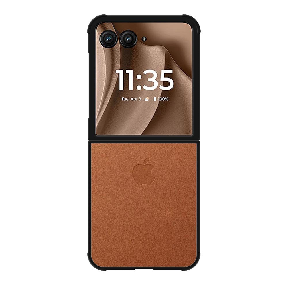 Apple Brown Motorola Moto RAZR Plus 2025 Case