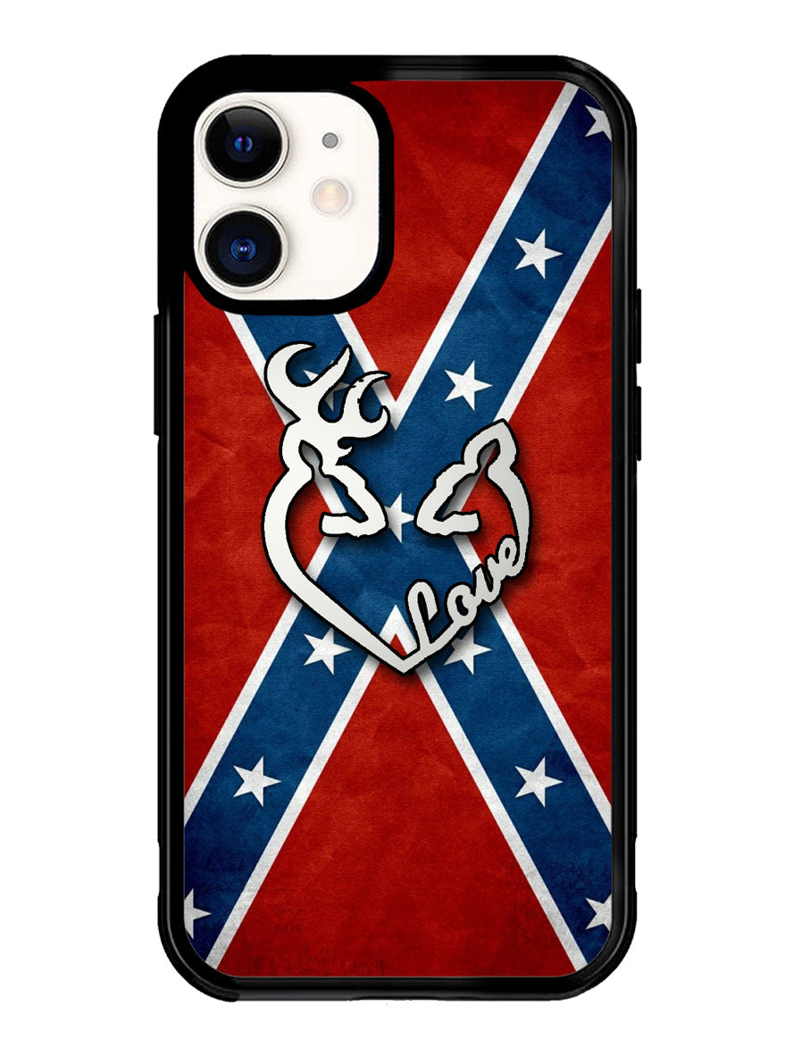 Deer Camo Love Rebel iPhone 12 Case