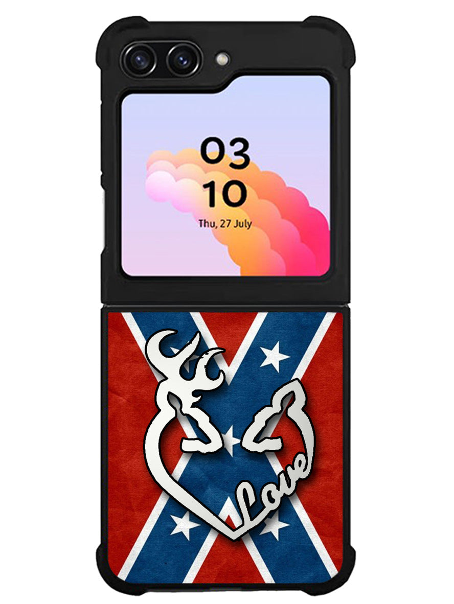 Deer Camo Love Rebel Samsung Galaxy Z Flip 5 5G 2023 Case