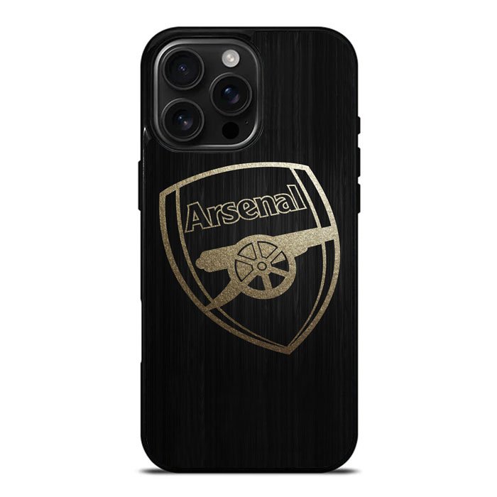Arsenal Logo Gold iPhone 16 Pro Case DC0094