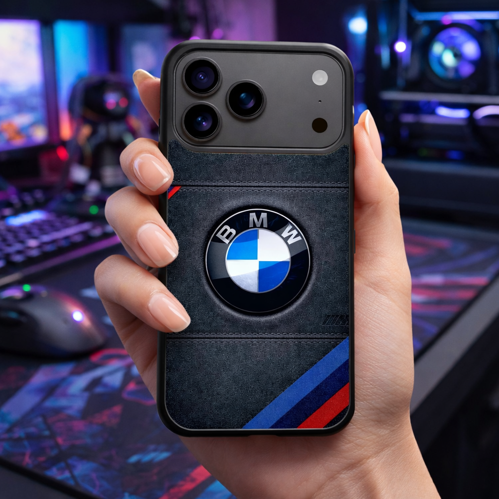 BMW Logo Leather iPhone 17 Pro Case DC0210