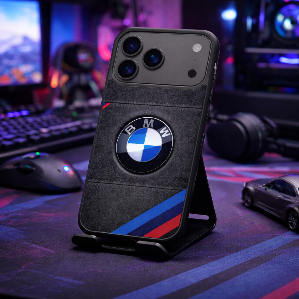 BMW Logo Leather iPhone 17 Pro Case DC0210