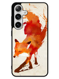 Watercolor art orange red fox animal Samsung Galaxy S24 5G Case