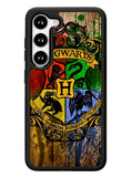 Harry Potter Hogwarts Logo wood Samsung Galaxy S23 Plus 5G / Samsung Galaxy S23+ 5G Case
