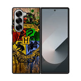 Harry Potter Hogwarts Logo wood Samsung Galaxy Z Fold 7 5G Case