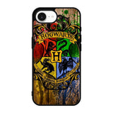 Harry Potter Hogwarts Logo wood iPhone 17e Case