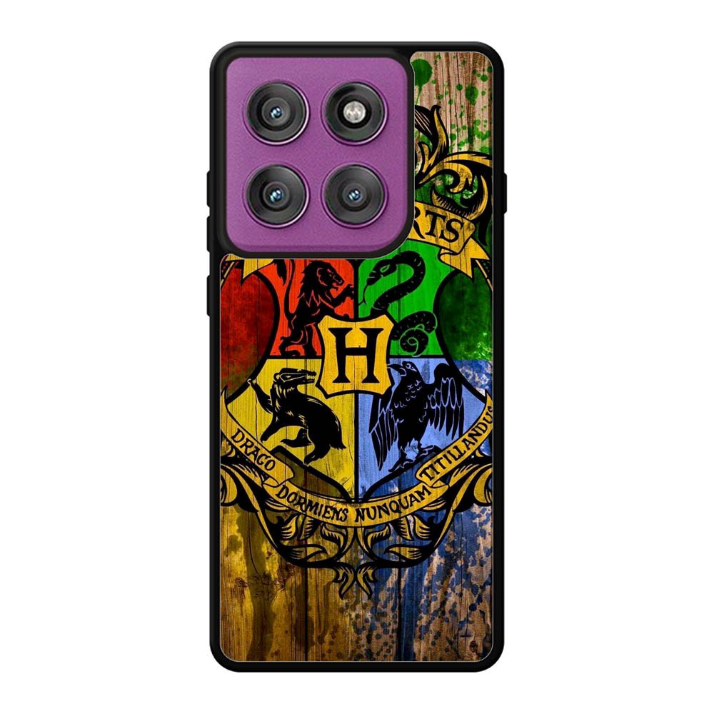 Harry Potter Hogwarts Logo wood Motorola Moto Edge 60 Pro Case