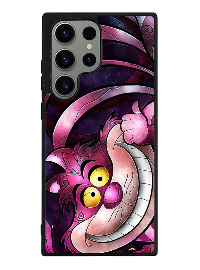 Disney Cheshire Cat Stained Glass Samsung Galaxy S23 Ultra 5G Case