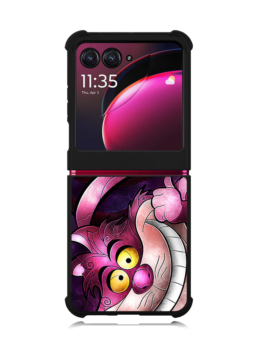 Disney Cheshire Cat Stained Glass Motorola Moto Razr Plus 2023 , Moto Razr+ 2023 Case