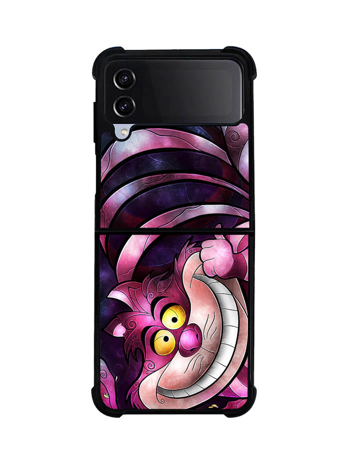 Disney Cheshire Cat Stained Glass Samsung Galaxy Z Flip 4 5G 2022 Case
