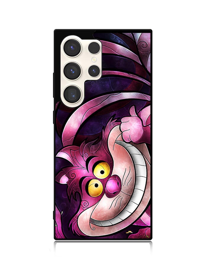 Disney Cheshire Cat Stained Glass Samsung Galaxy S24 Ultra 5G Case