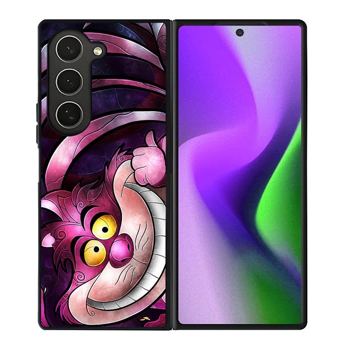 Disney Cheshire Cat Stained Glass Samsung Galaxy Z Fold 6 Case