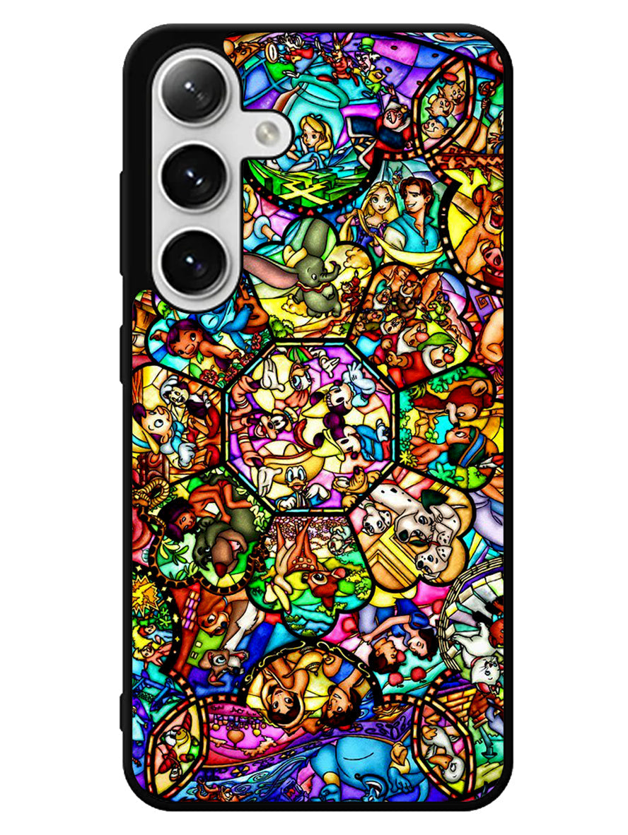 All Disney Heroes Stained Glass Samsung Galaxy S25 5G Case