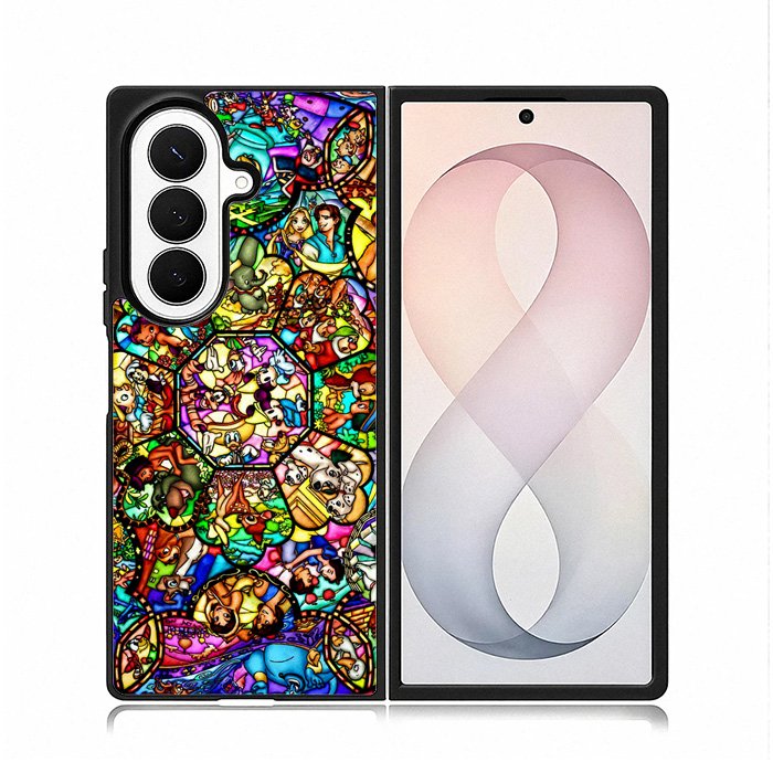 All Disney Heroes Stained Glass Samsung Galaxy Z Fold 8 Ultra Case DC0056