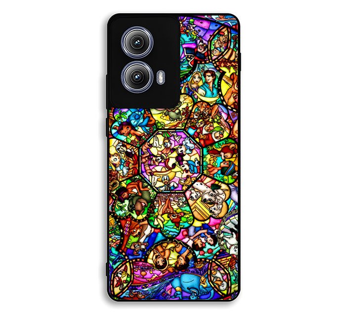 All Disney Heroes Stained Glass Motorola Moto Edge 2024 Case DC4402