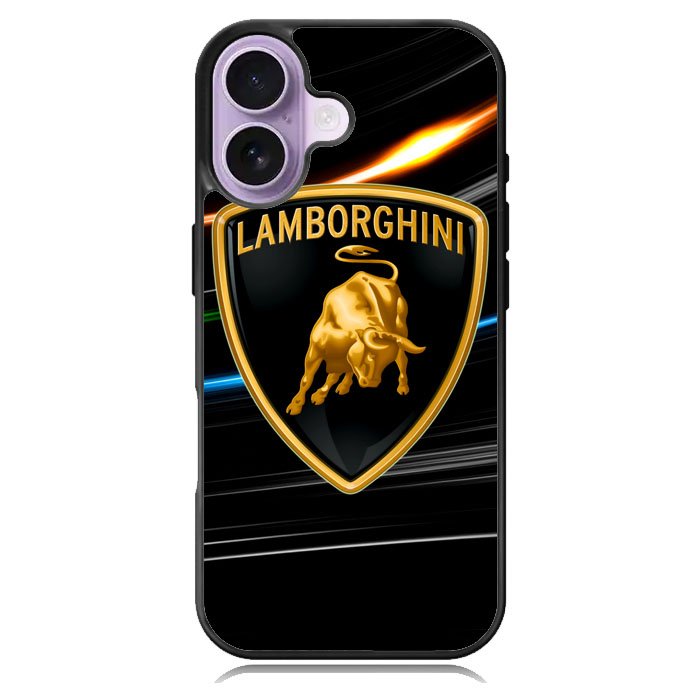 Lamborghini Logo Black iPhone 16 Case DC1008