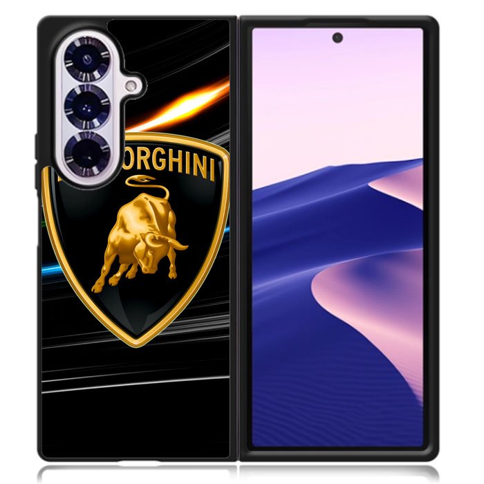 Lamborghini Logo Black Samsung Galaxy Z Fold 7 Case DC1008
