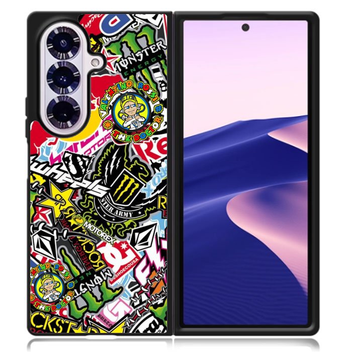 Sticker Bomb Case Samsung Galaxy Z Fold 7 Case DC1770