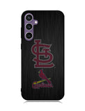 St Louis Cardinals Logo Wood Samsung Galaxy S23 FE 5G Case