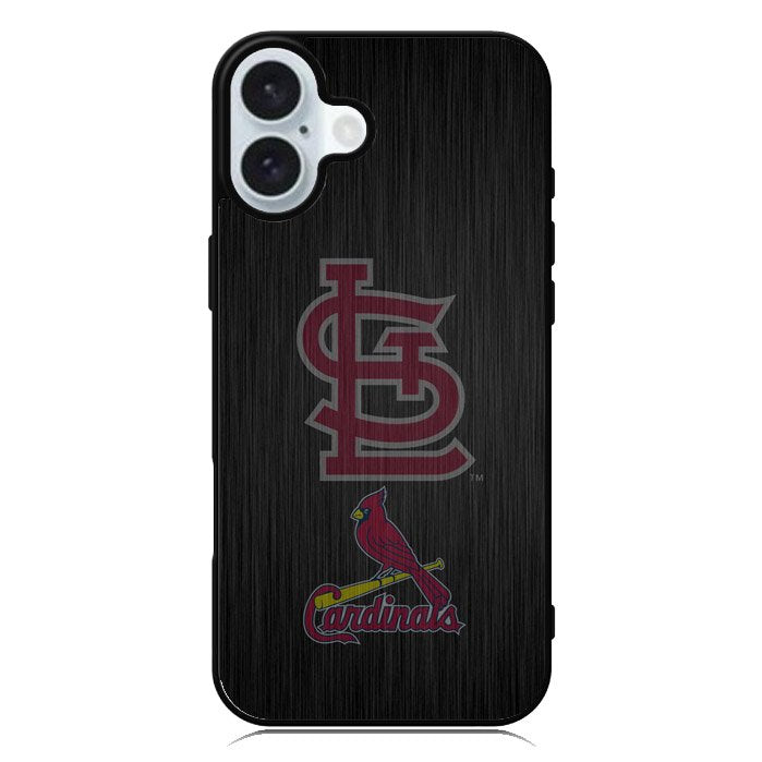 St Louis Cardinals Logo Wood iPhone 16 Plus Case