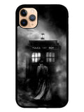 Doctor Who Tardis Police Box Black White iPhone 11 Pro Case