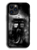 Doctor Who Tardis Police Box Black White iPhone 12 Pro Max Case