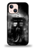 Doctor Who Tardis Police Box Black White iPhone 13 Case