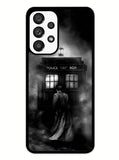Doctor Who Tardis Police Box Black White Samsung Galaxy A53 5G Case