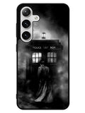 Doctor Who Tardis Police Box Black White Samsung Galaxy S25 5G Case