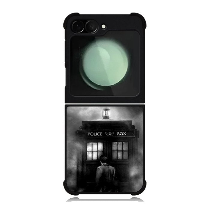 Doctor Who Tardis Police Box Black White Samsung Galaxy Z Flip 6 Case