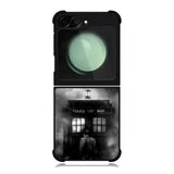 Doctor Who Tardis Police Box Black White Samsung Galaxy Z Flip 6 Case