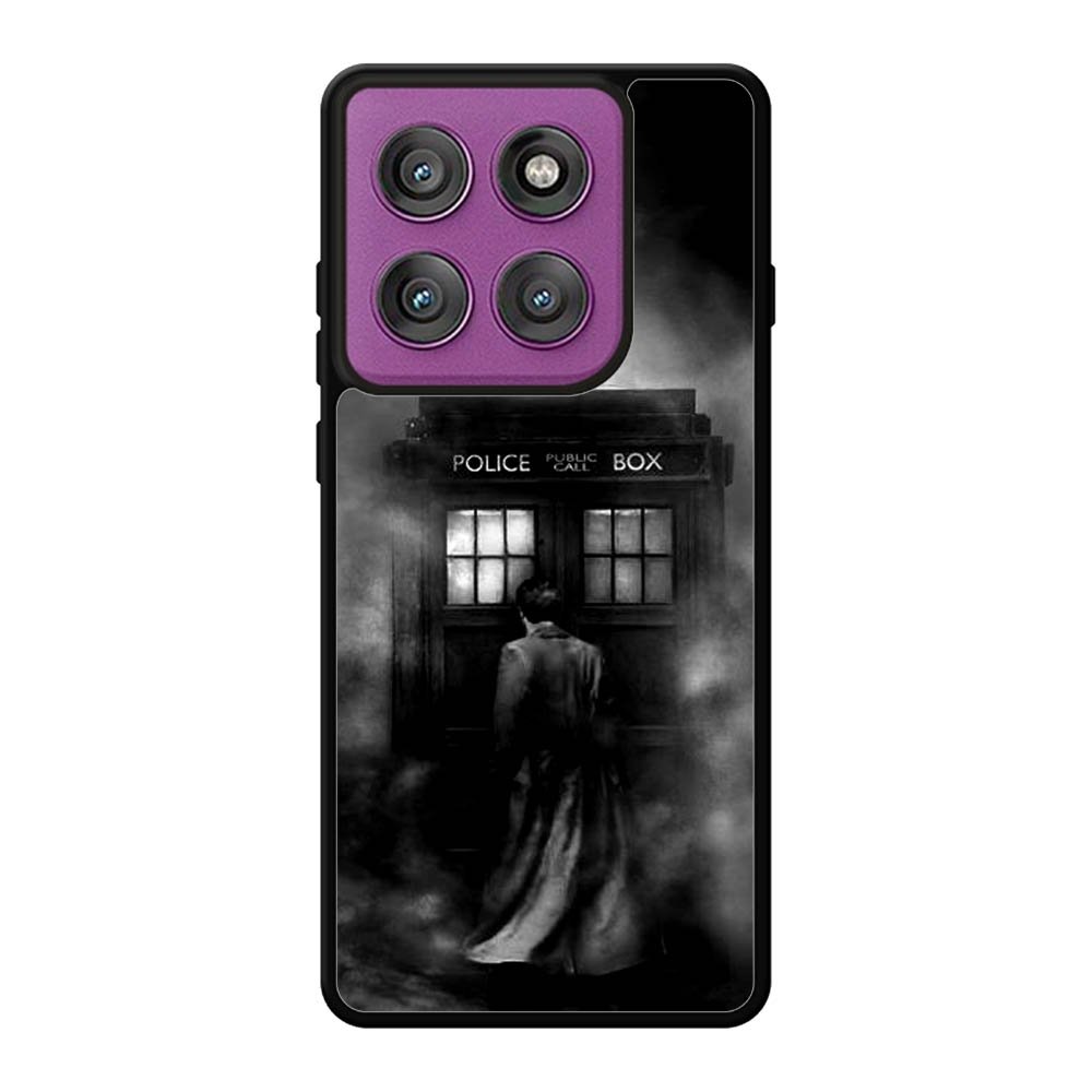 Doctor Who Tardis Police Box Black White Motorola Moto Edge 60 Pro Case