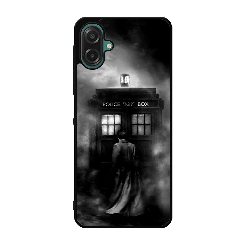 Doctor Who Tardis Police Box Black White Samsung Galaxy A07 Case