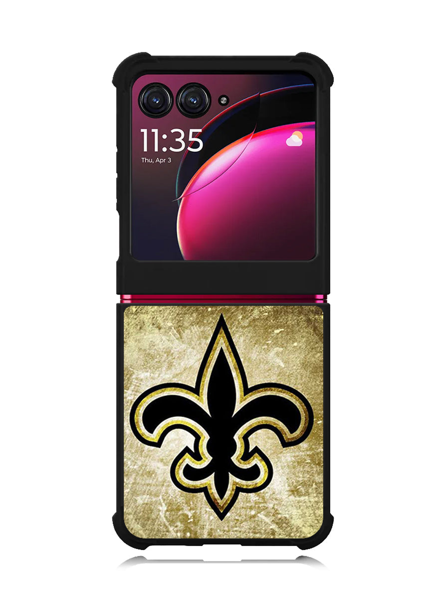 New Orleans Saints gold Motorola Moto Razr Plus 2023 , Moto Razr+ 2023 Case
