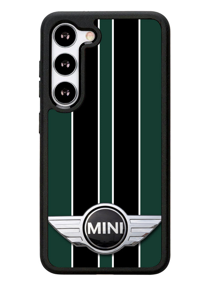 Mini Cooper Style British Racing Black Green Samsung Galaxy S23 Plus 5G / Samsung Galaxy S23+ 5G Case