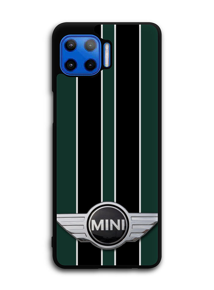 Mini Cooper Style British Racing Black Green Motorola Moto One 5G Case , Moto One 5G UW Case , Moto G 5G Plus Case