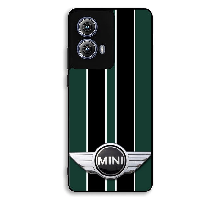 Mini Cooper Style British Racing Black Green Motorola Moto Edge 2024 Case DC7440