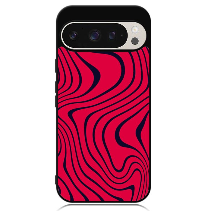 Pewdiepie Red And Black Wavy Google Pixel 9 Pro XL Case DC1400