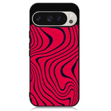 Pewdiepie Red And Black Wavy Google Pixel 9 | Google Pixel 9 Pro Case DC1400