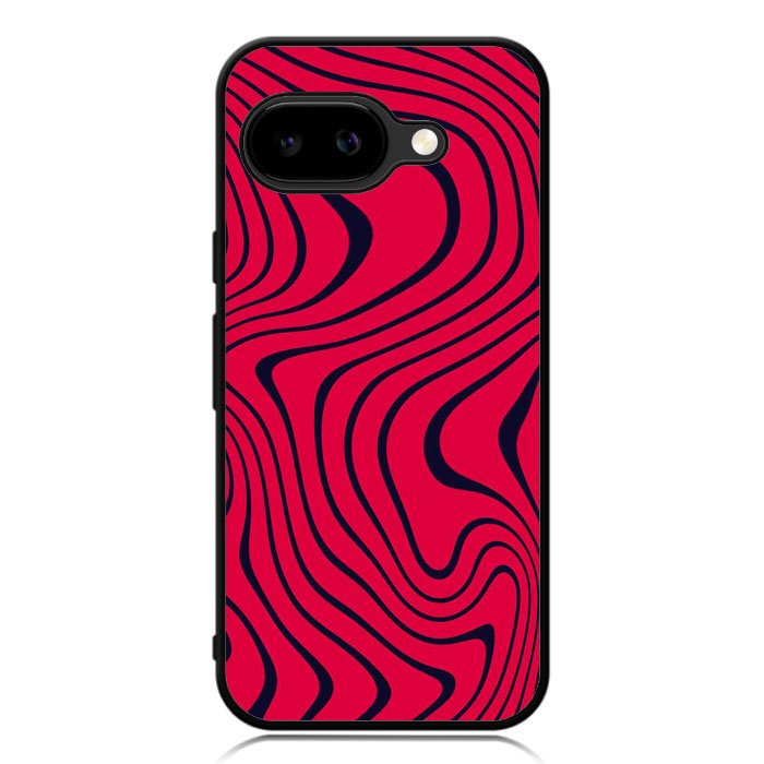 Pewdiepie Red And Black Wavy Google Pixel 9A Case DC1400