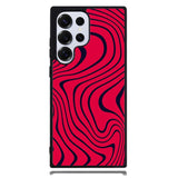 Pewdiepie Red And Black Wavy Samsung Galaxy S24 Ultra Case DC1400