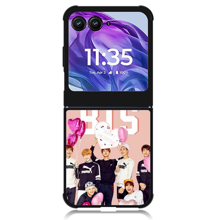 BTS Pink Motorola Moto Razr Plus 2024 , Moto Razr+ 2024 Case