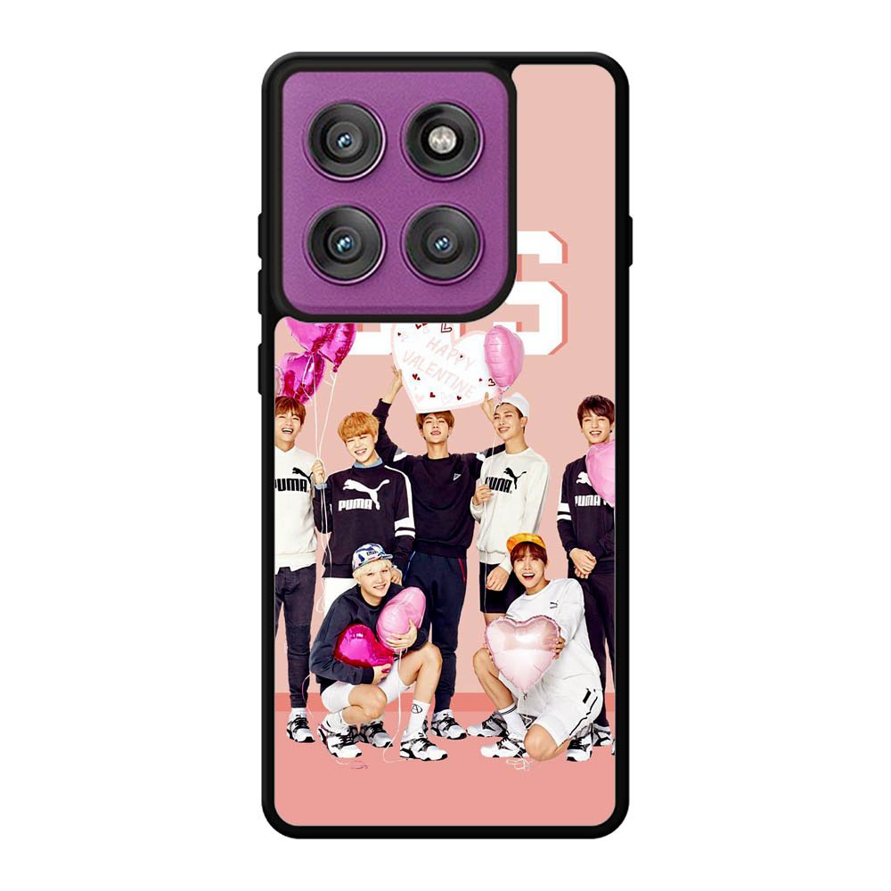 BTS Pink Motorola Moto Edge 60 Pro Case